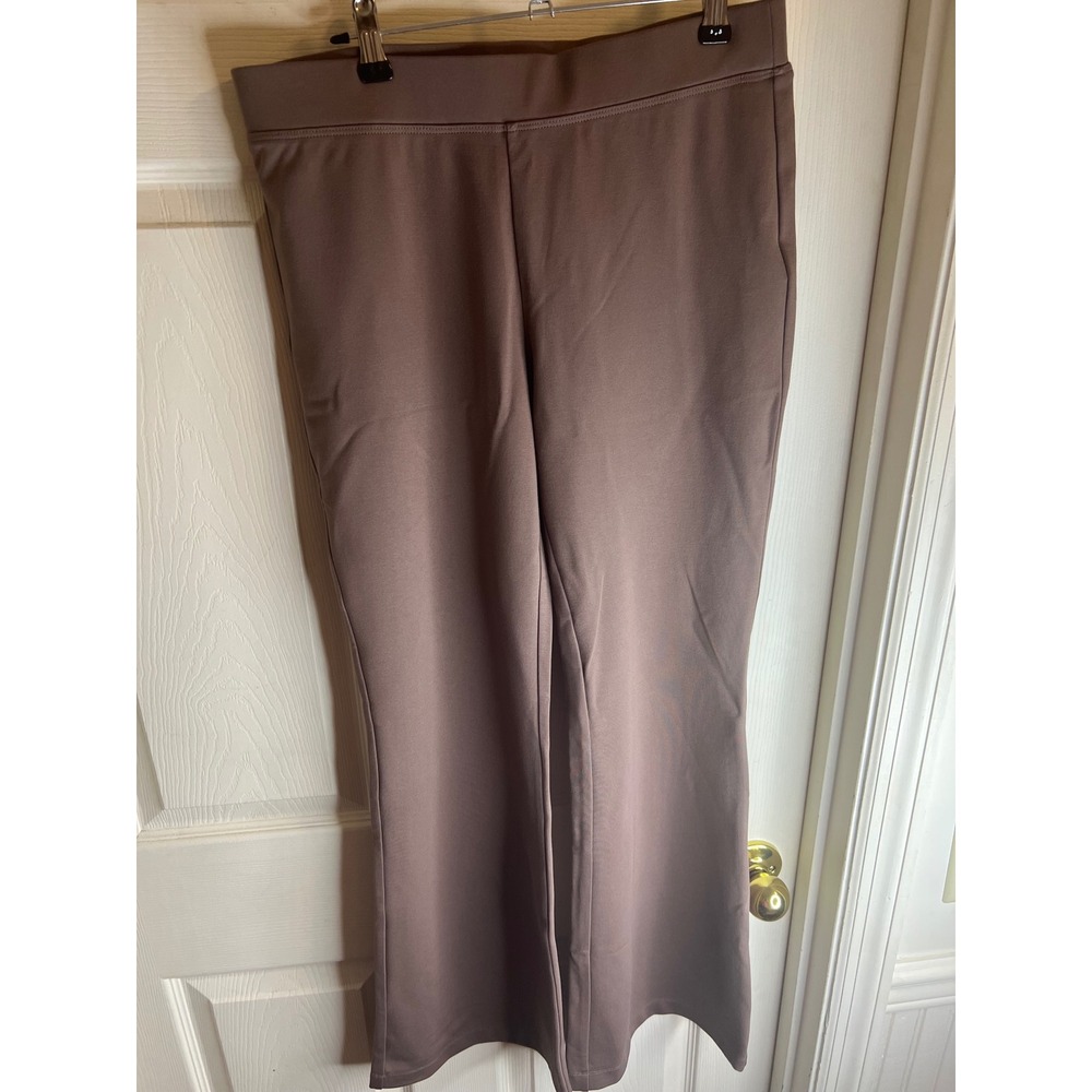 OGL Move Eco-Soft High Waisted Flare Pants Mauve Brown Sustainable Yoga Medium